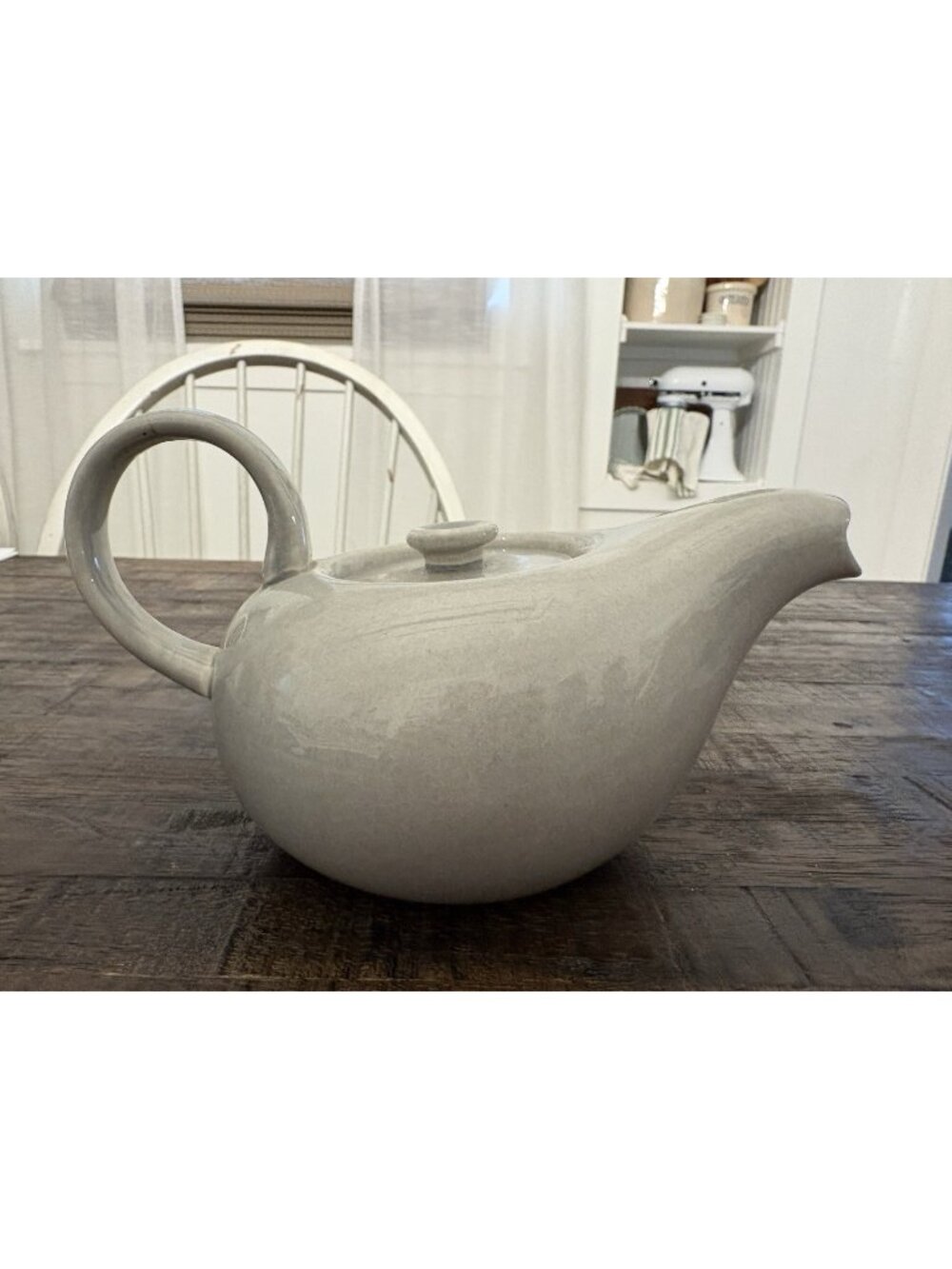 Vintage Russel Wright teapot gray midcentury American Modern